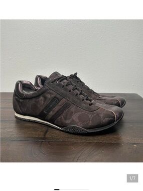 Coach Women’s Brown Signature Low-Top Sneakers